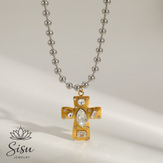 Radiant Cross Necklace